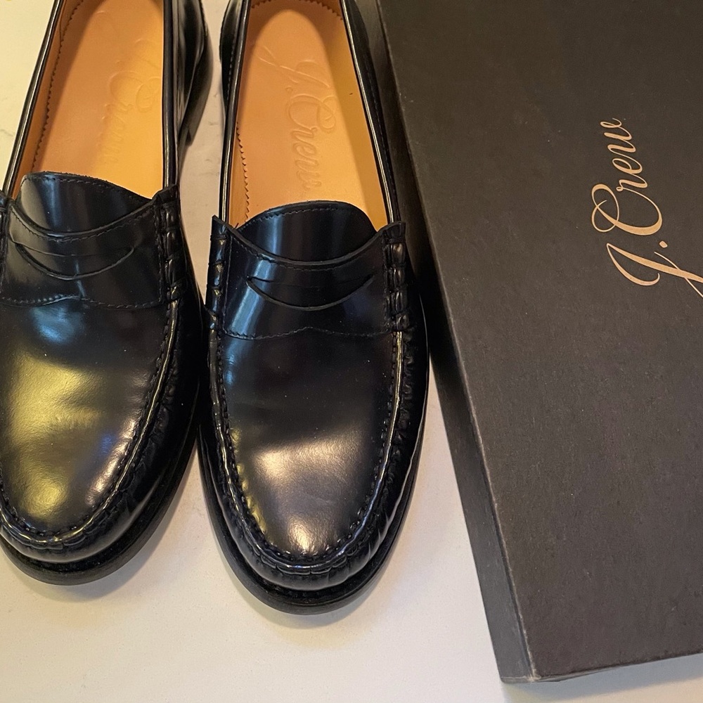 J. Crew Classic Penny Loafer women’s 8.5 Navy/black. New / unworn